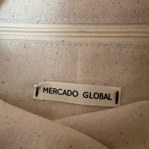 Mercado Global Margarita Clutch Sunset Yellow Stripes Cotton Macrame Fringe - Picture 10 of 14
